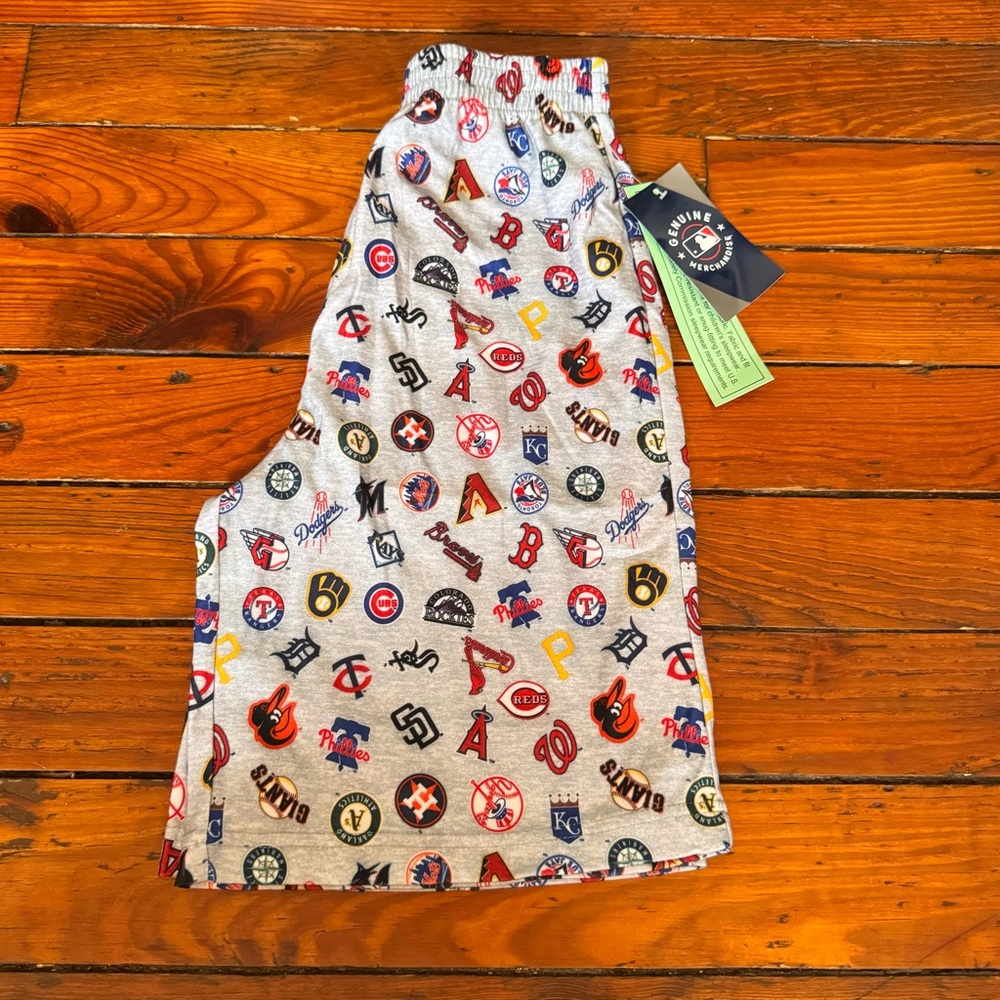 Gen 2 Genuine Merchandise MLB Baseball Logo Pajama Shorts Size Med. 10/12 NWT - Picture 3 of 8